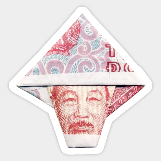 Ho Chi Minh / Money Origami Sticker by yosuke